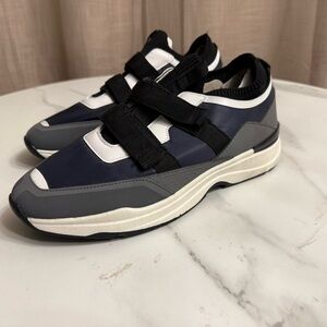 ZARA Men's Navy & Gray Casual Strap Sneakers